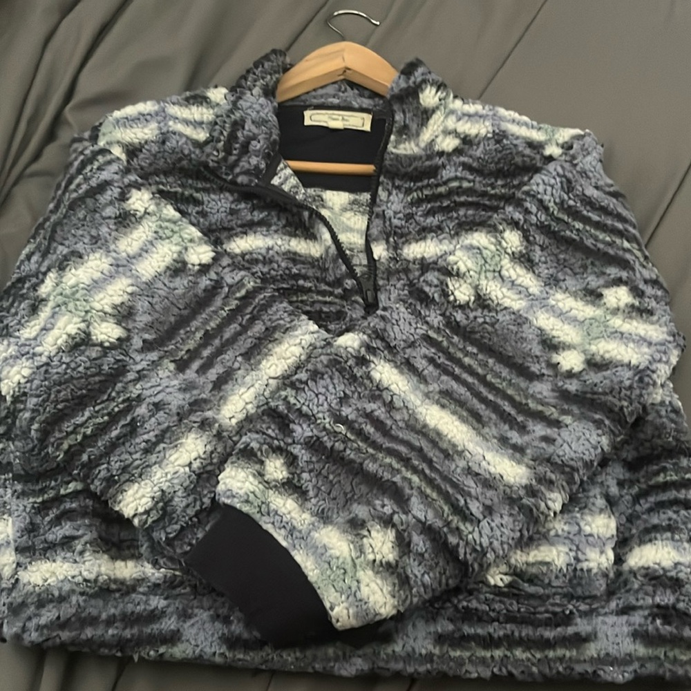fleece cropped quarter zip
